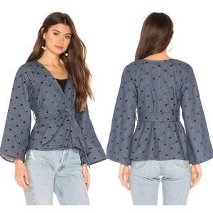 NEW Tularosa Blakely Denim Polka Dot Jacket Sz XS